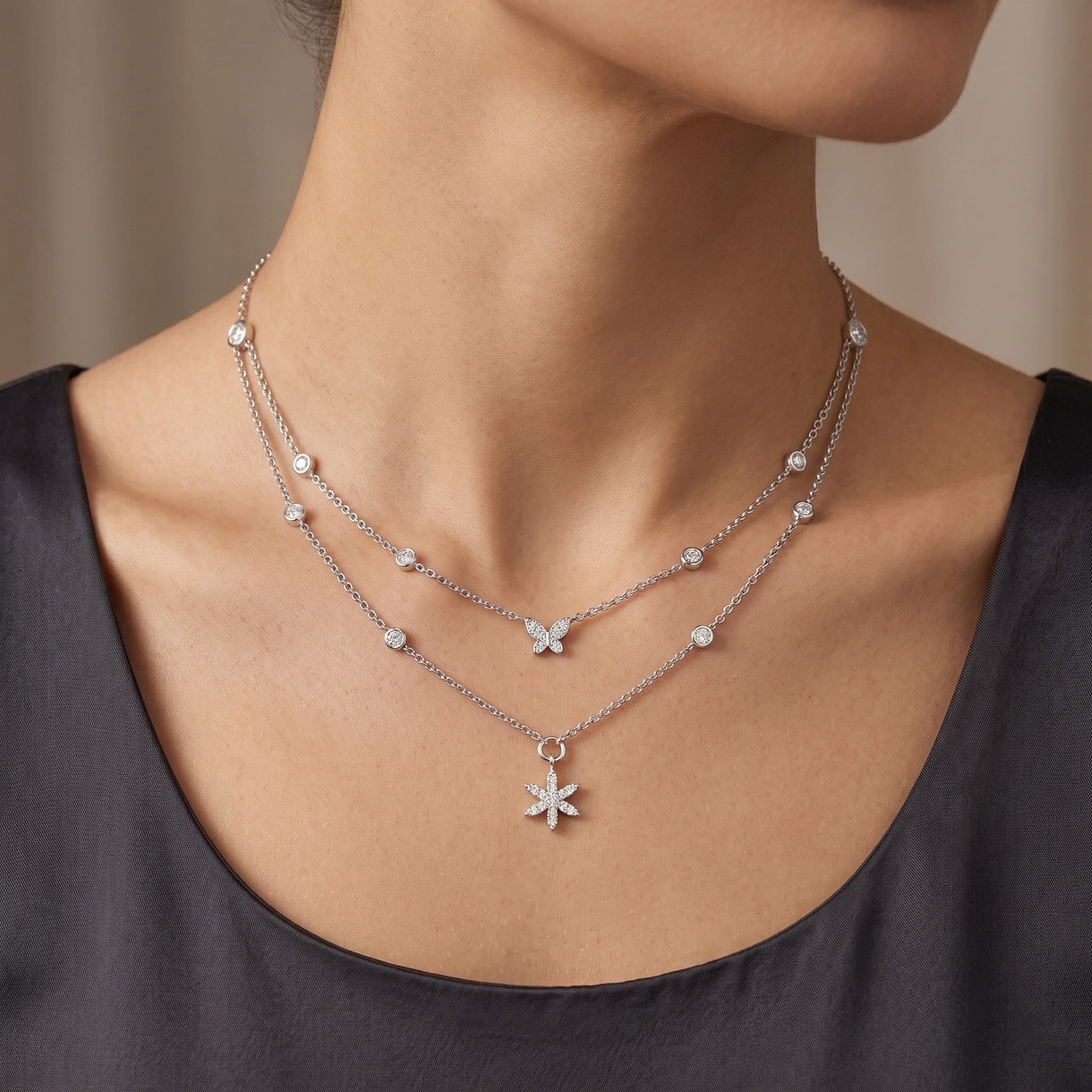 Winter Dew Drop Lab Grown Diamond Necklace