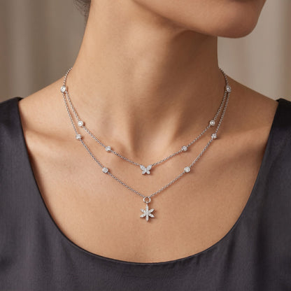 Winter Dew Drop Lab Grown Diamond Necklace