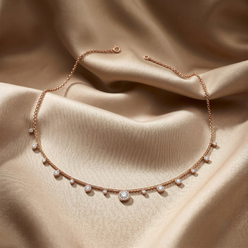 Glimmer Dot Lab Grown Diamond Necklace