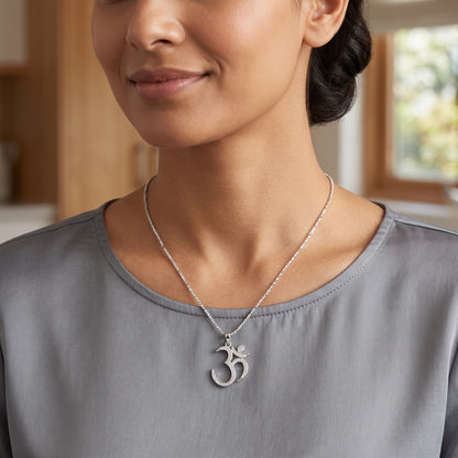 Divine Om Lab Grown Diamond Pendant