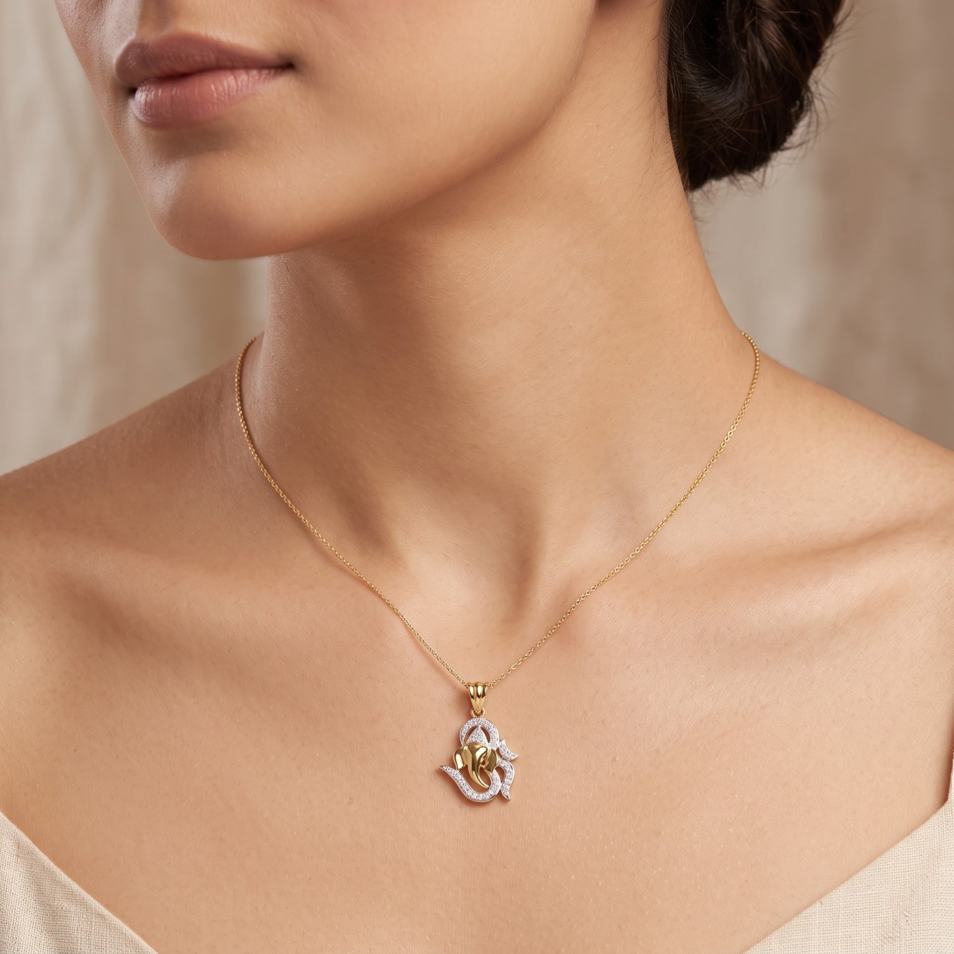Vigneshwara Lab Grown Diamond Pendant