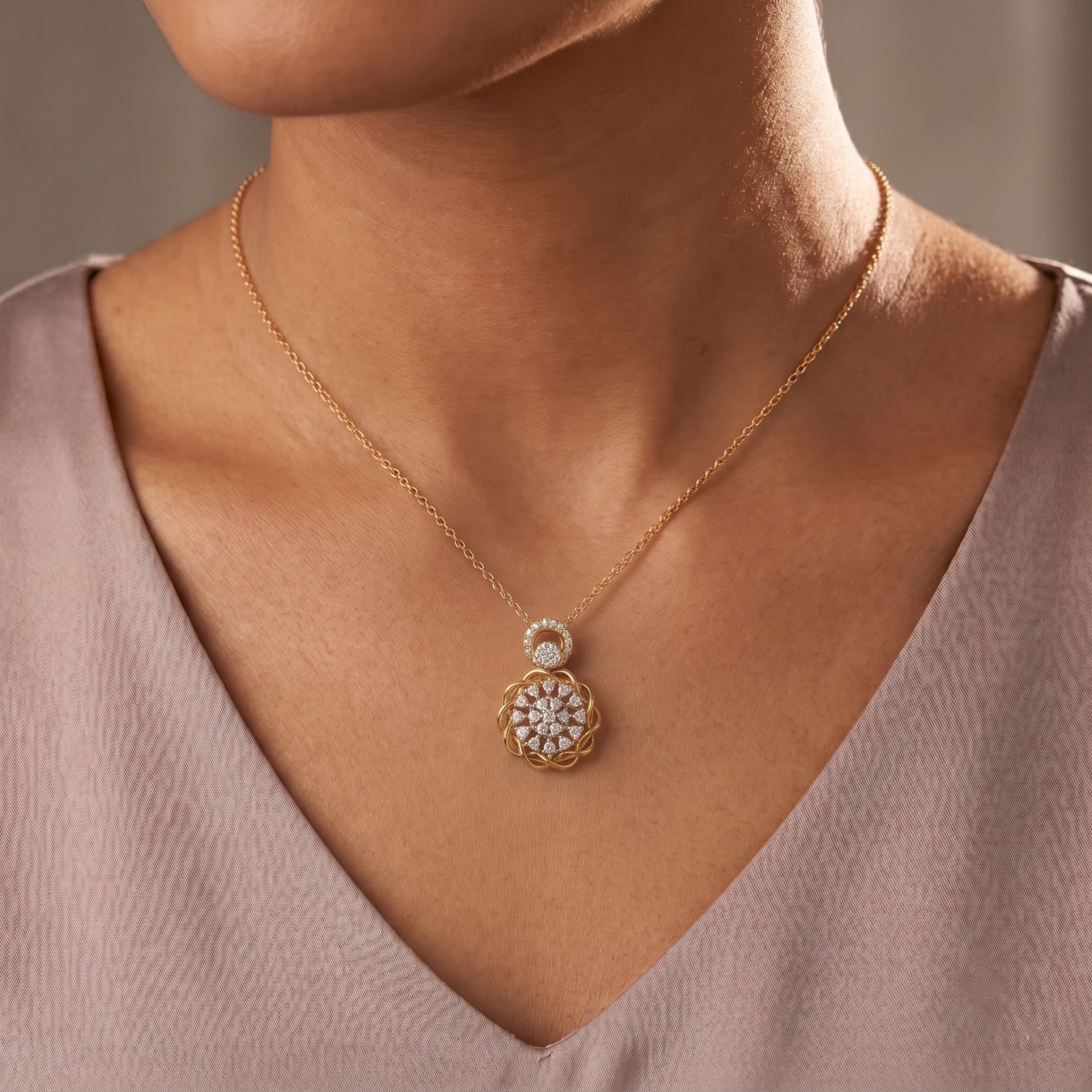Enchanted Bloom Lab Grown Diamond Pendant