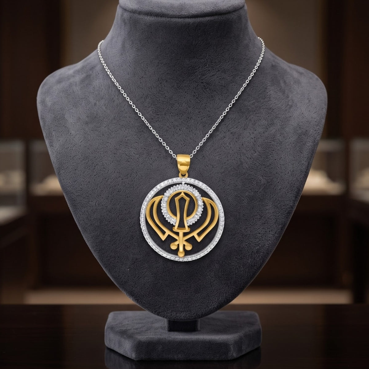 Eternal Khalsa Lab Grown Diamond Pendant