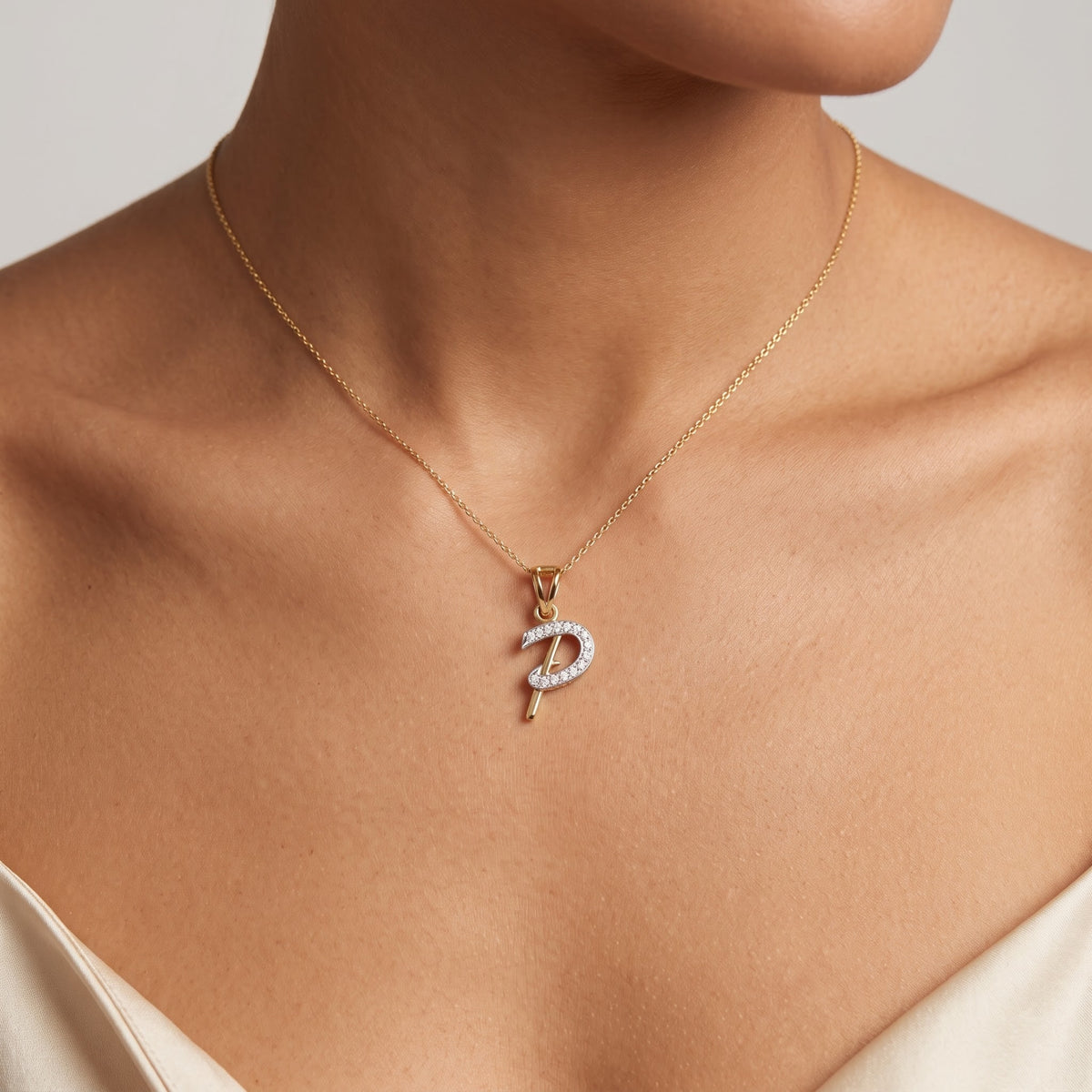 Signature "P" Lab Grown Diamond Pendant