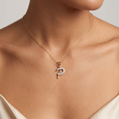 Signature "P" Lab Grown Diamond Pendant