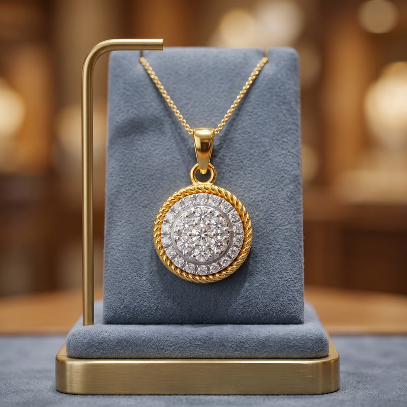 Starburst Charm Lab Grown Diamond Pendant