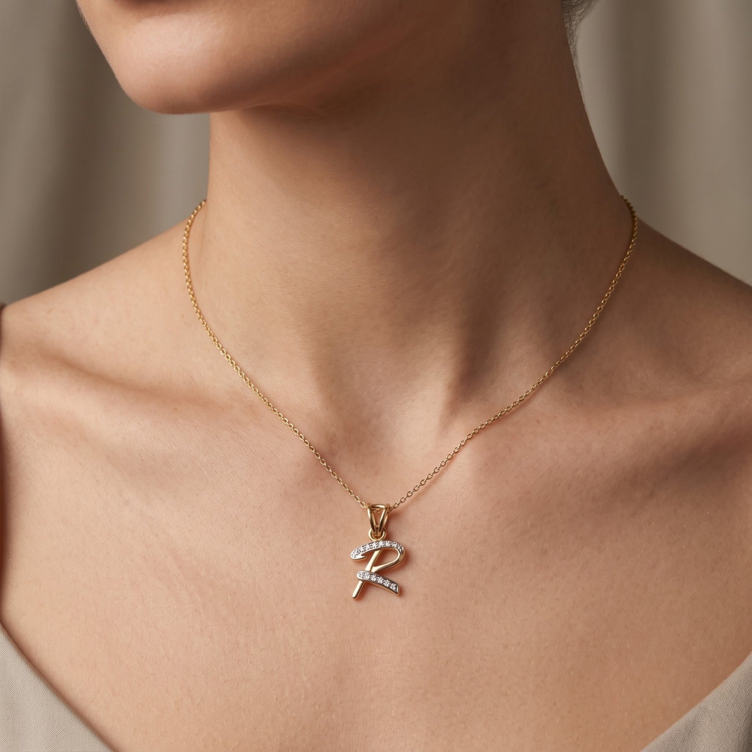 Signature "R" Lab Grown Diamond Pendant