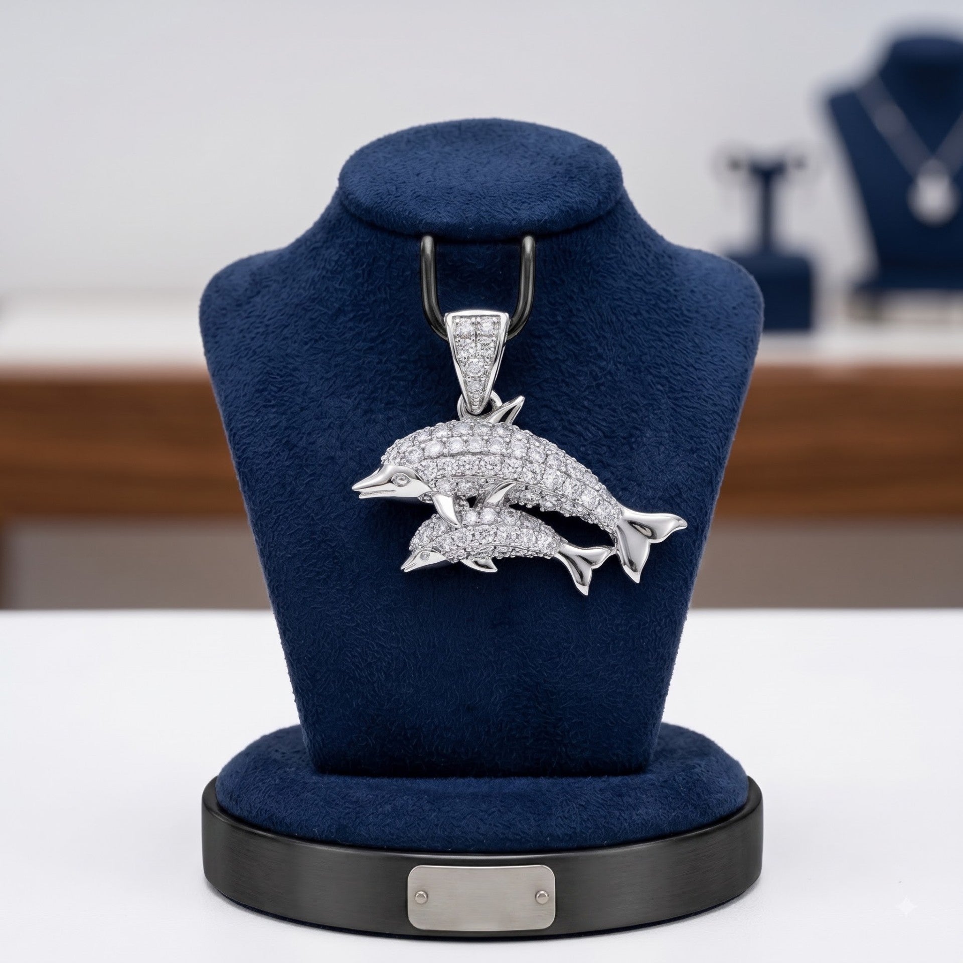 Dolphin Delight Lab Grown Diamond Pendant