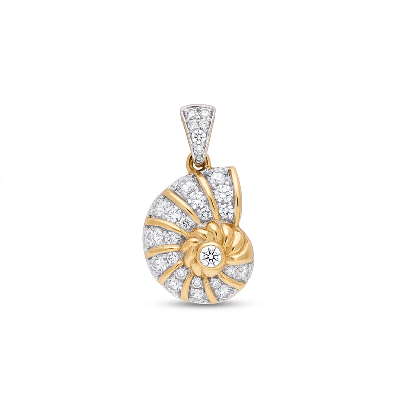 Treasure Shell Lab Grown Diamond Pendant