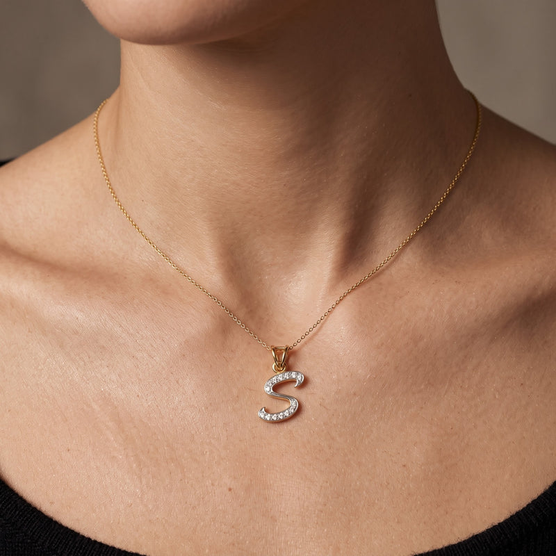 Signature "S" Lab Grown Diamond Pendant