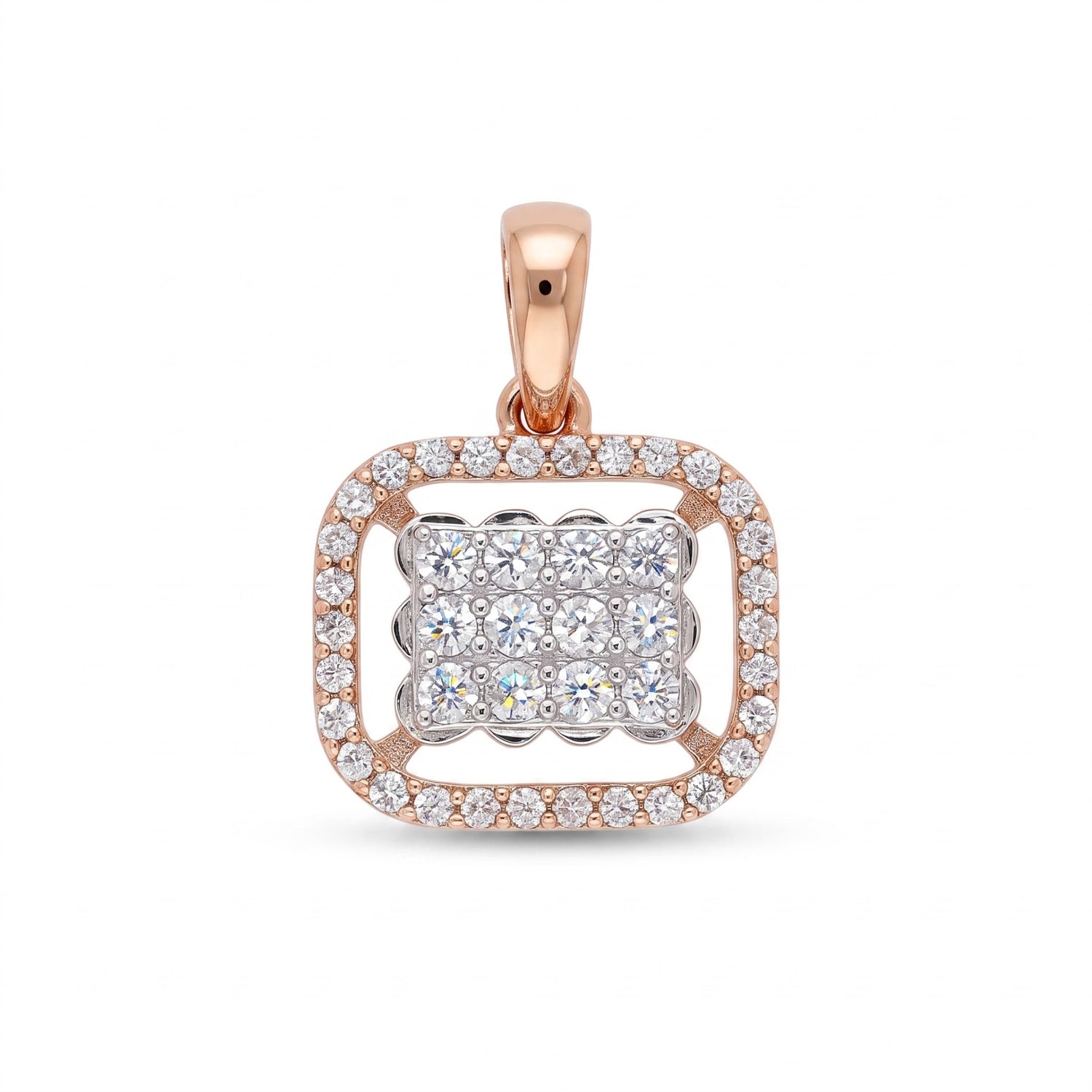 Brilliance Crest Halo Lab Grown Diamond Pendant