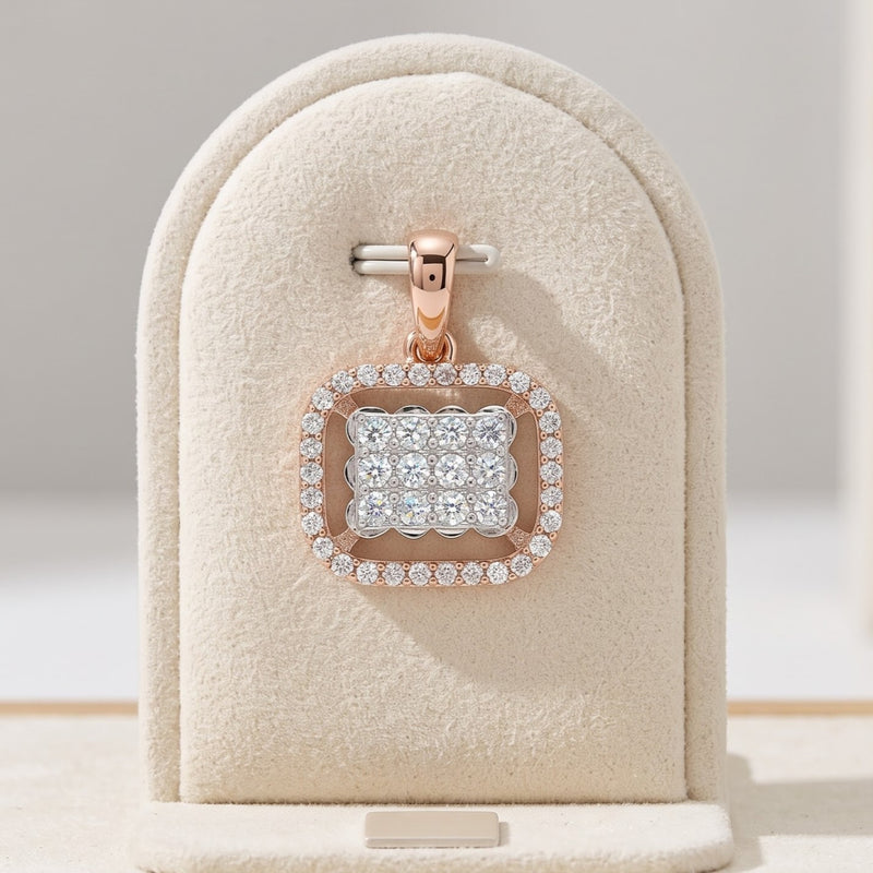 Brilliance Crest Halo Lab Grown Diamond Pendant