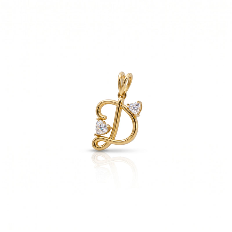 Divine Heartbeat Initial Lab Grown Diamond Pendant