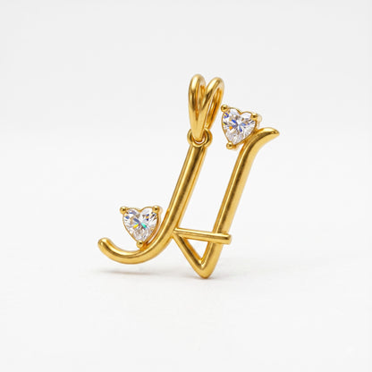 Heavenly Hearts Initial Lab Grown Diamond Pendant