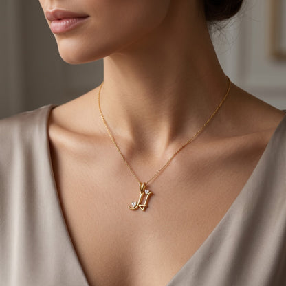 Heavenly Hearts Initial Lab Grown Diamond Pendant
