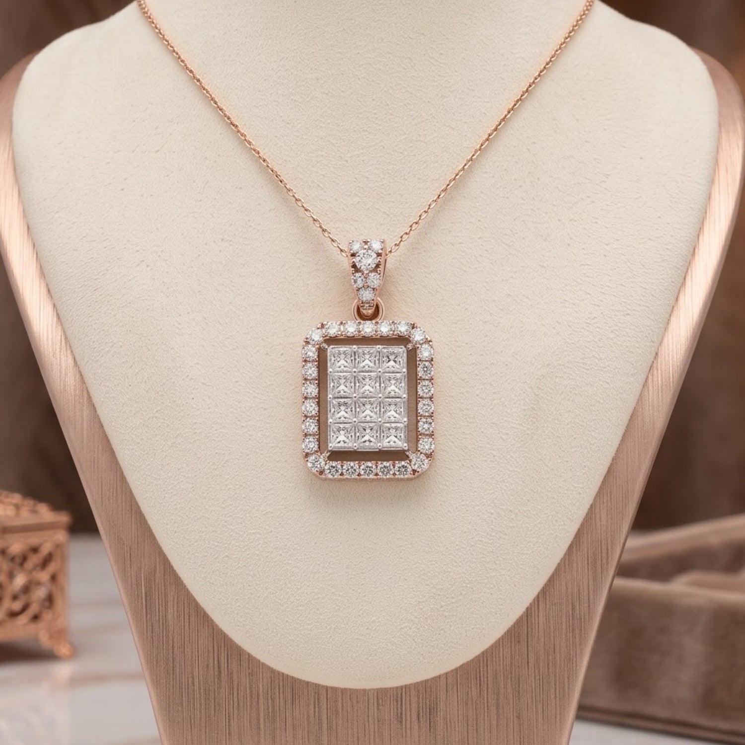 Glimmer Panel Lab Grown Diamond Pendant
