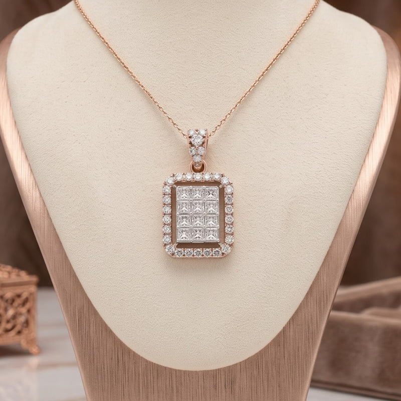 Glimmer Panel Lab Grown Diamond Pendant