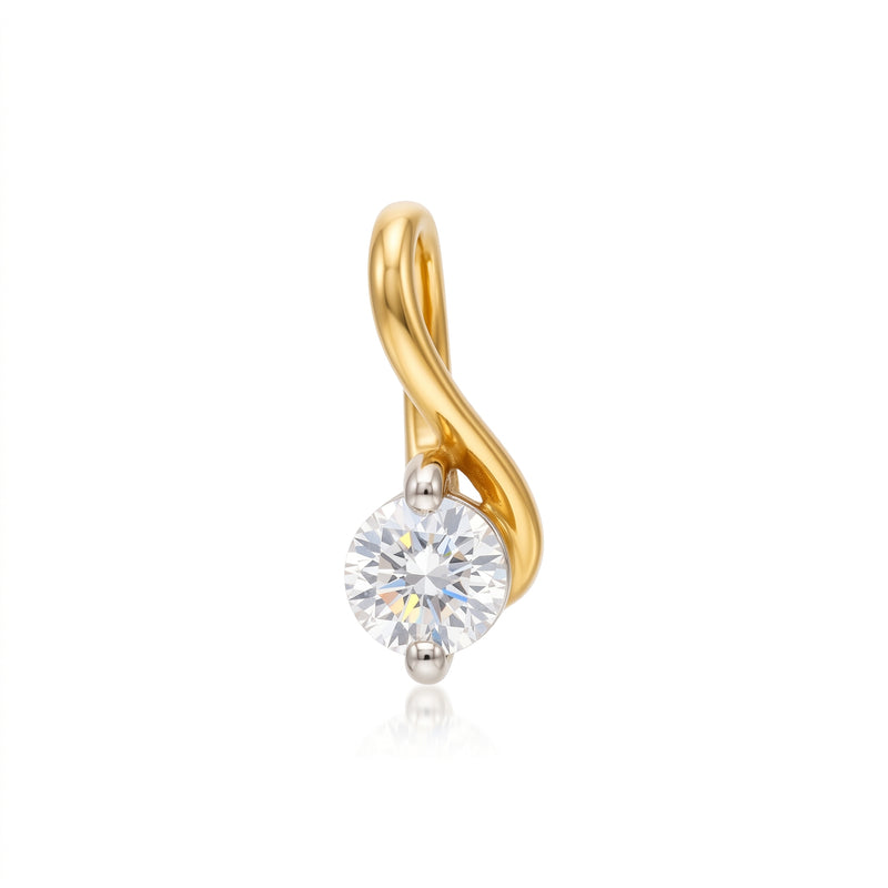Elan Twist Lab Grown Diamond Pendant
