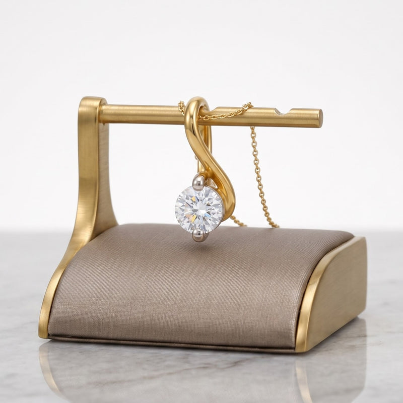 Elan Twist Lab Grown Diamond Pendant