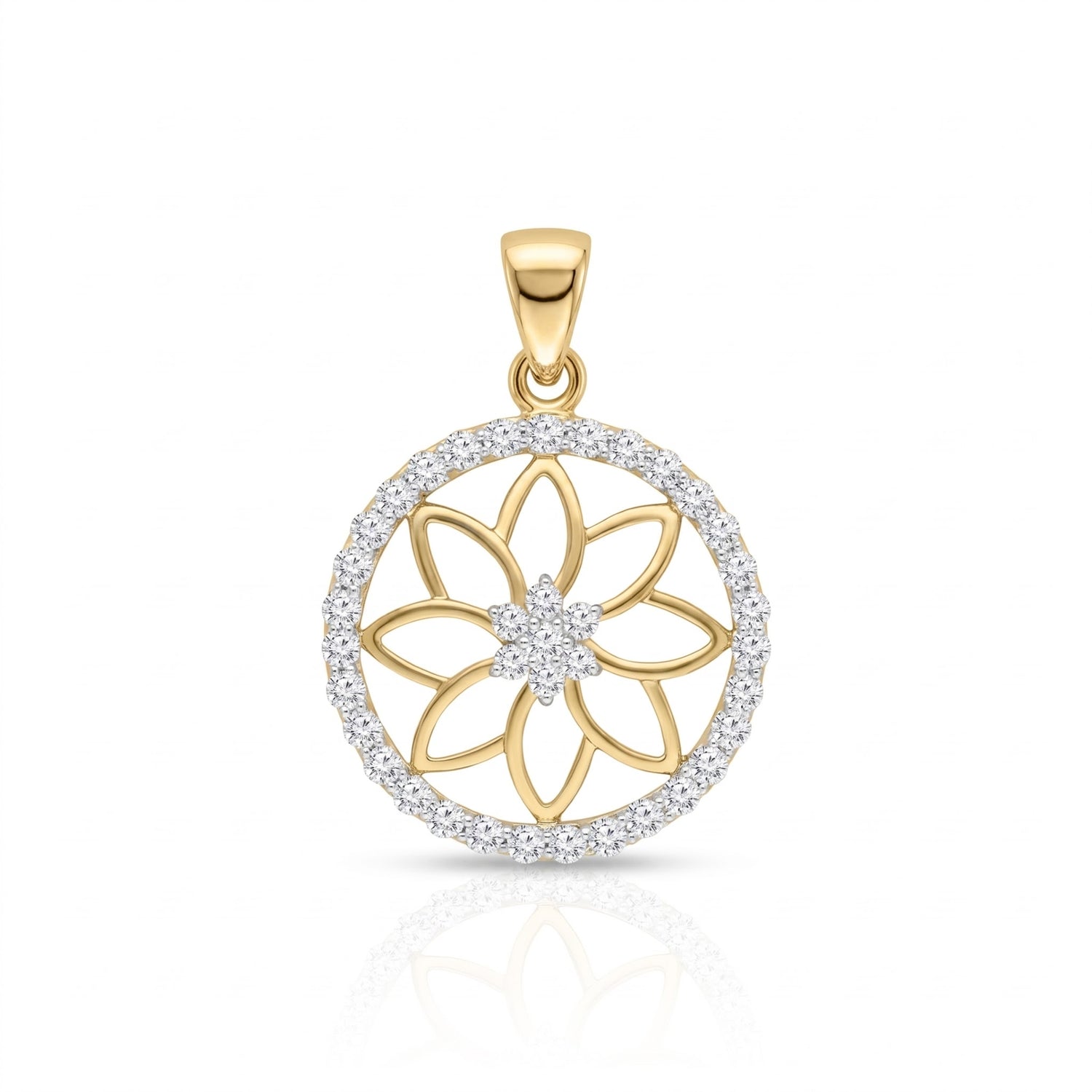 Divine Petal Sphere Lab Grown Diamond Pendant
