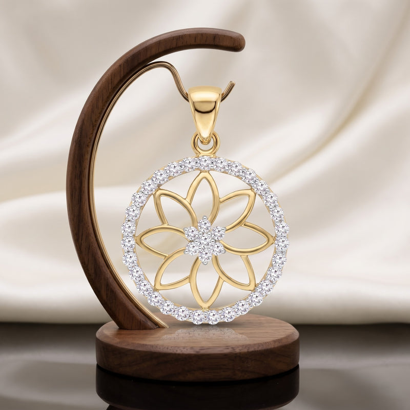 Divine Petal Sphere Lab Grown Diamond Pendant