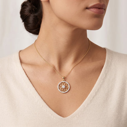 Divine Petal Sphere Lab Grown Diamond Pendant