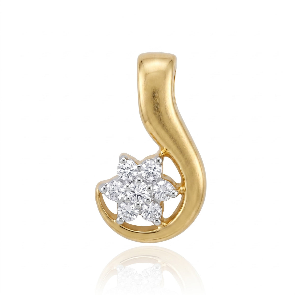 Radiant Curl Flora Lab Grown Diamond Pendant