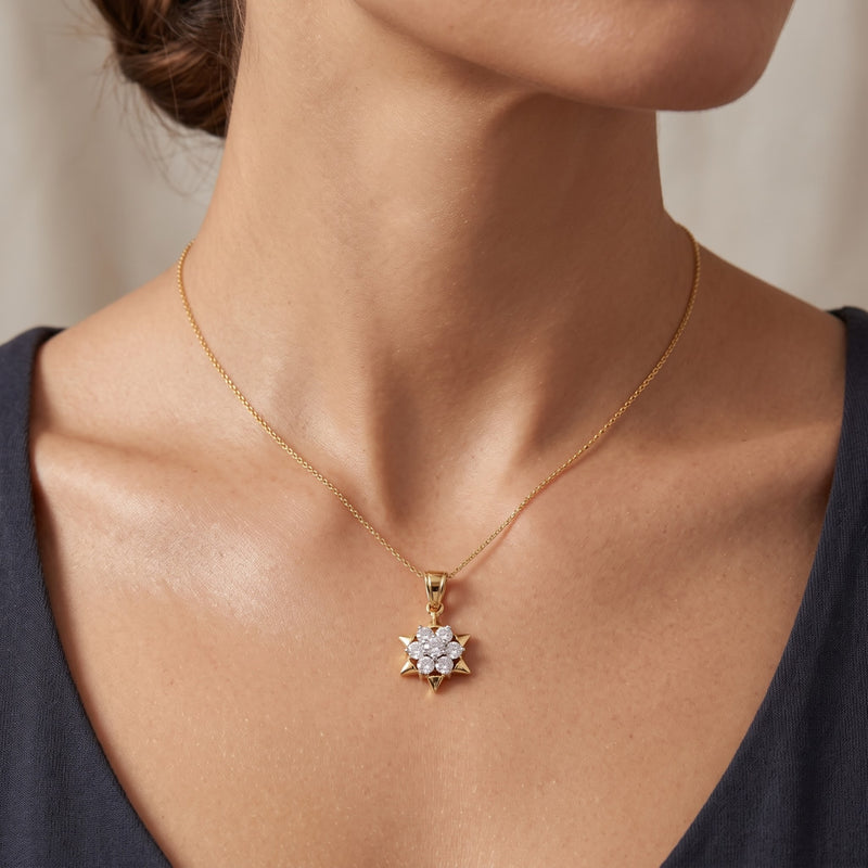 Radiant Astra Cluster Lab Grown Diamond Pendant