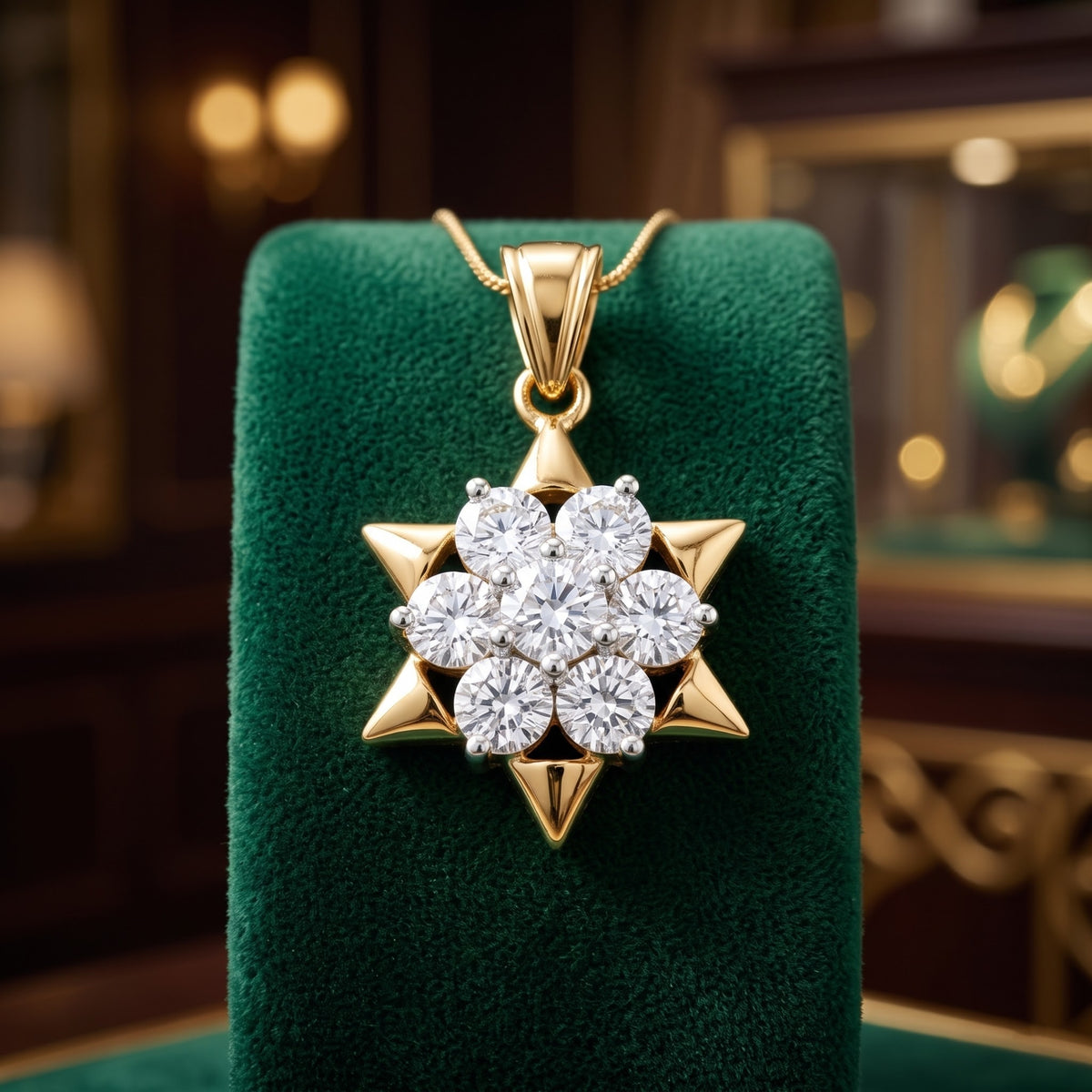 Radiant Astra Cluster Lab Grown Diamond Pendant
