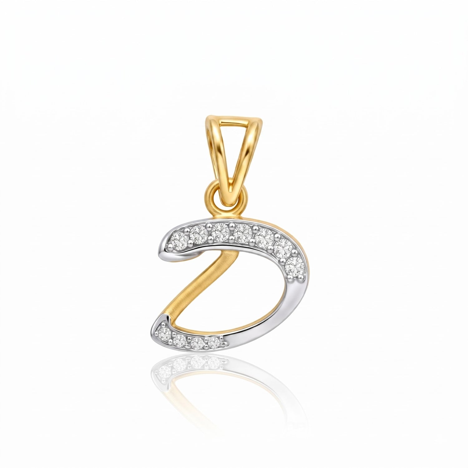 D-Initial Lab Grown Diamond Pendant