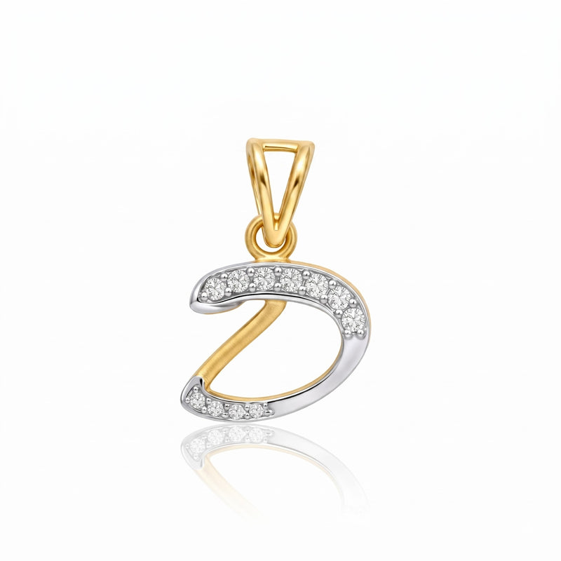 D-Initial Lab Grown Diamond Pendant