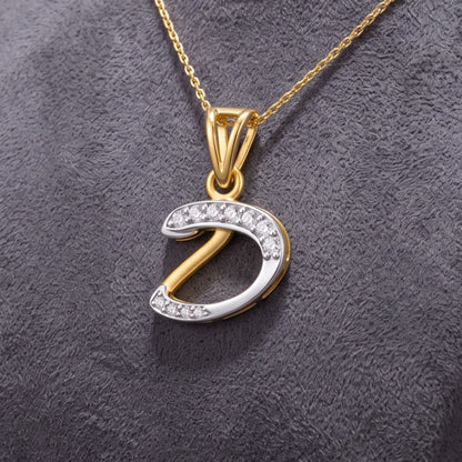 D-Initial Lab Grown Diamond Pendant