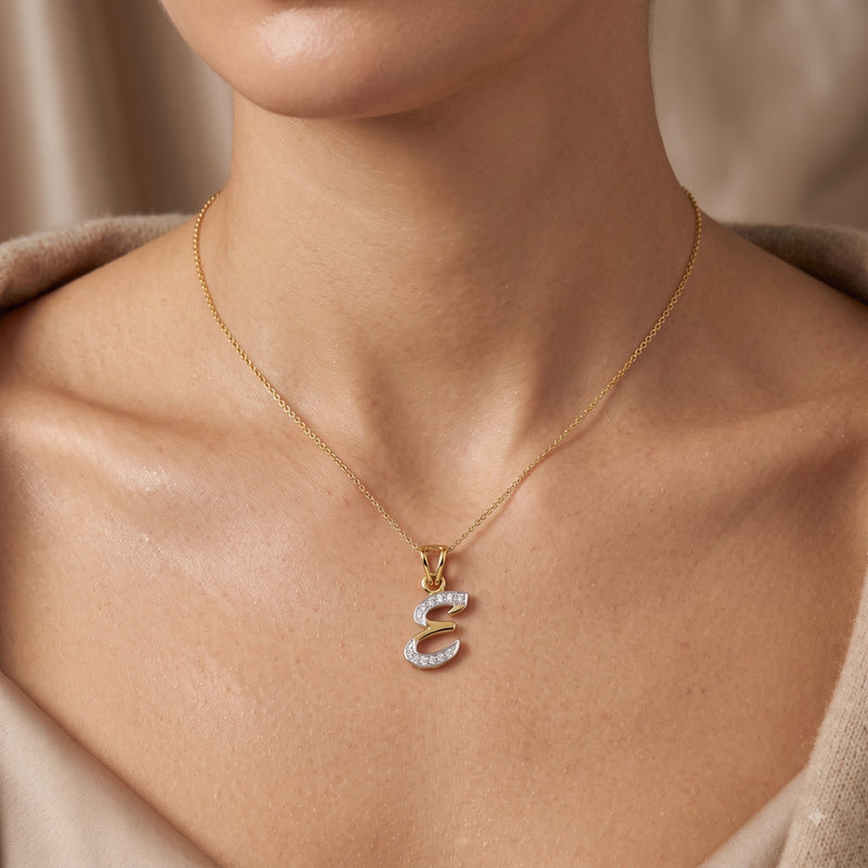 E-Initial Lab Grown Diamond Pendant