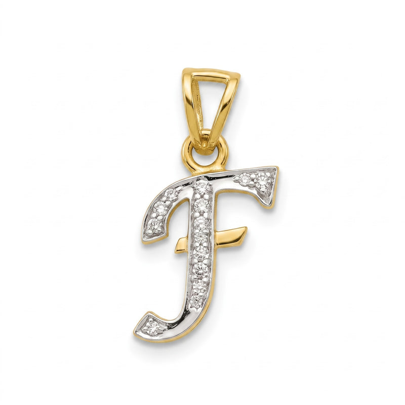 F-Initial Lab Grown Diamond Pendant