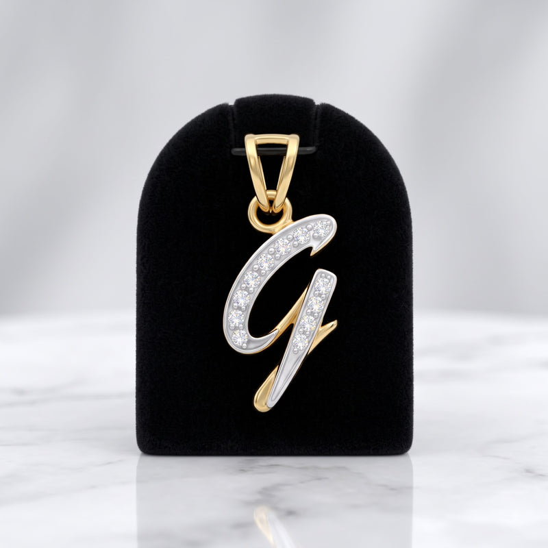 G-Initial Lab Grown Diamond Pendant