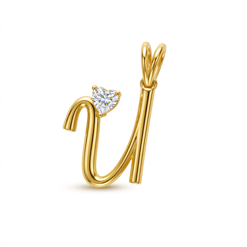Unison Heart "U" Lab Grown Diamond Pendant