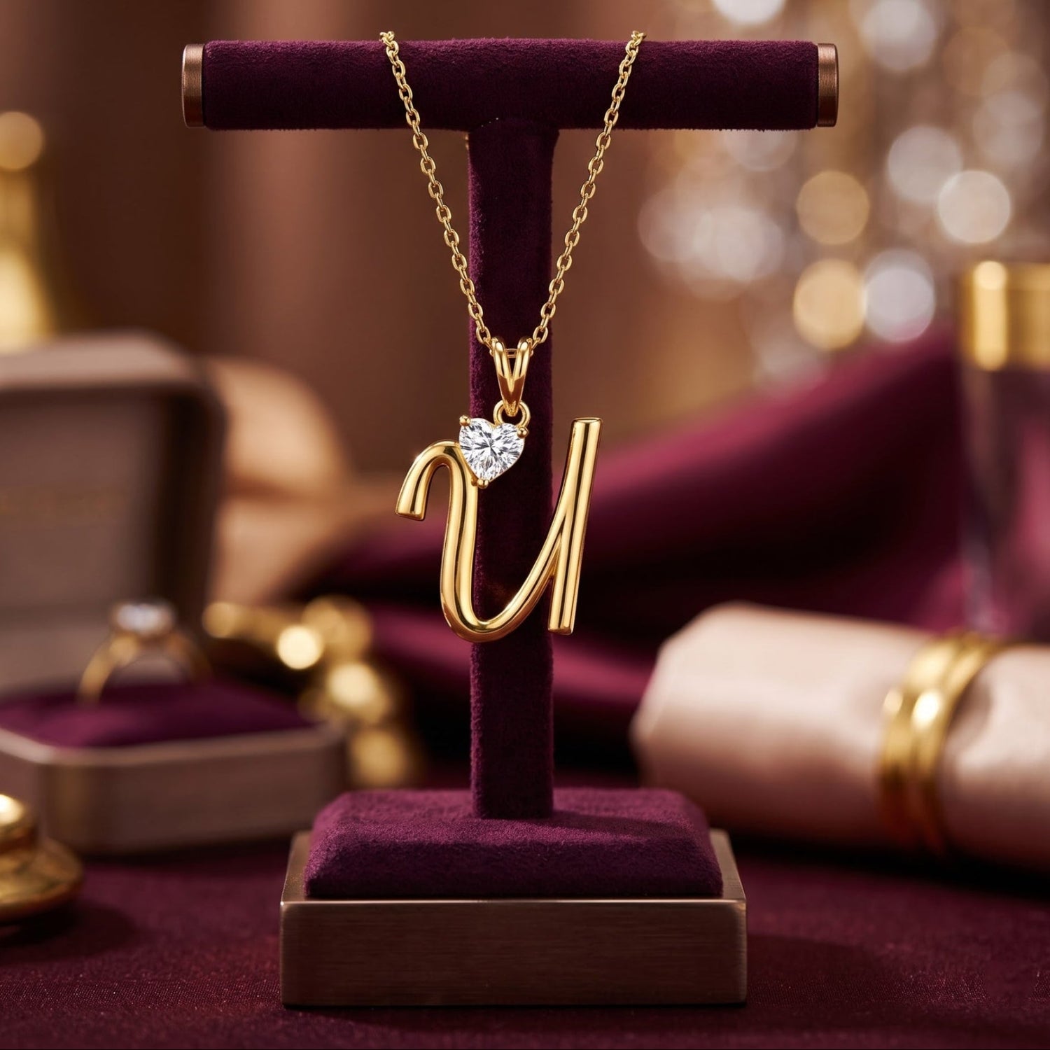 Unison Heart "U" Lab Grown Diamond Pendant