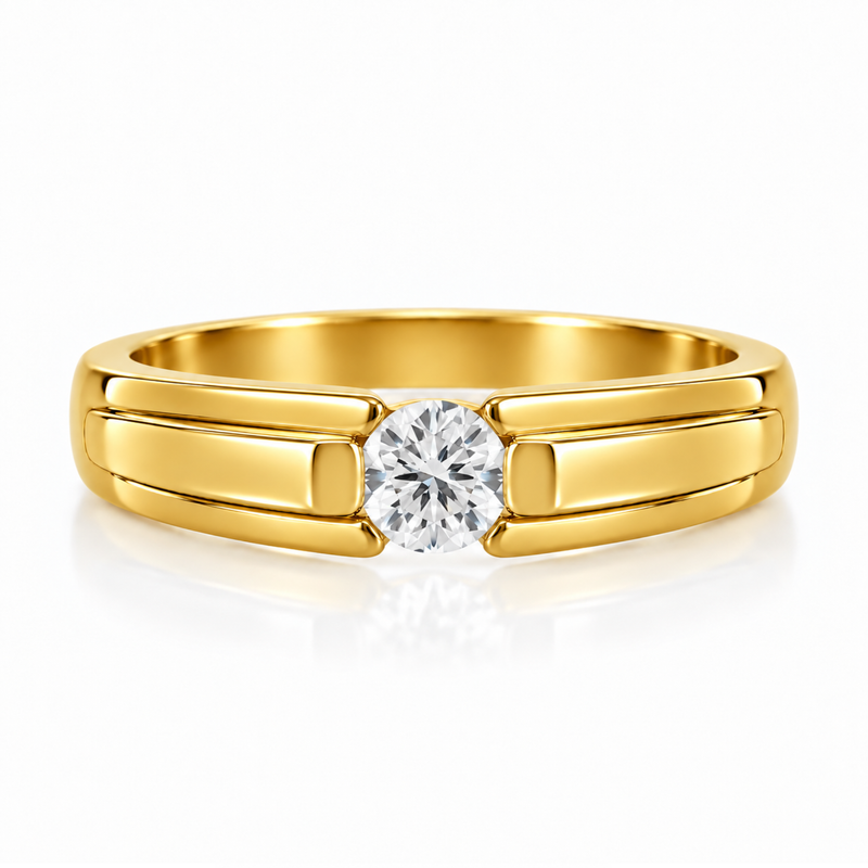 Orbit Groove Lab Grown Diamond Ring