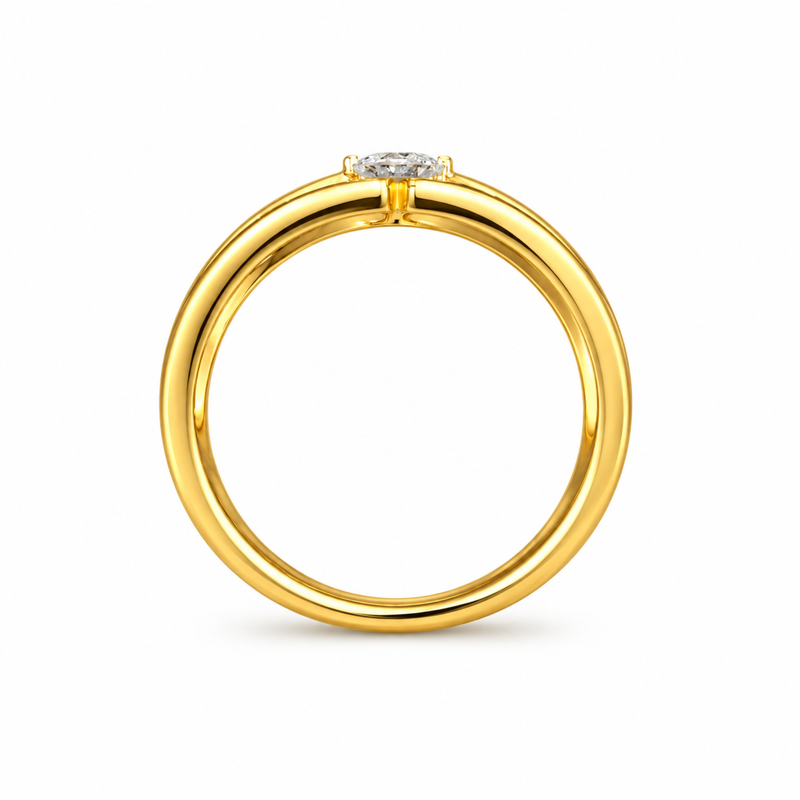 Orbit Groove Lab Grown Diamond Ring