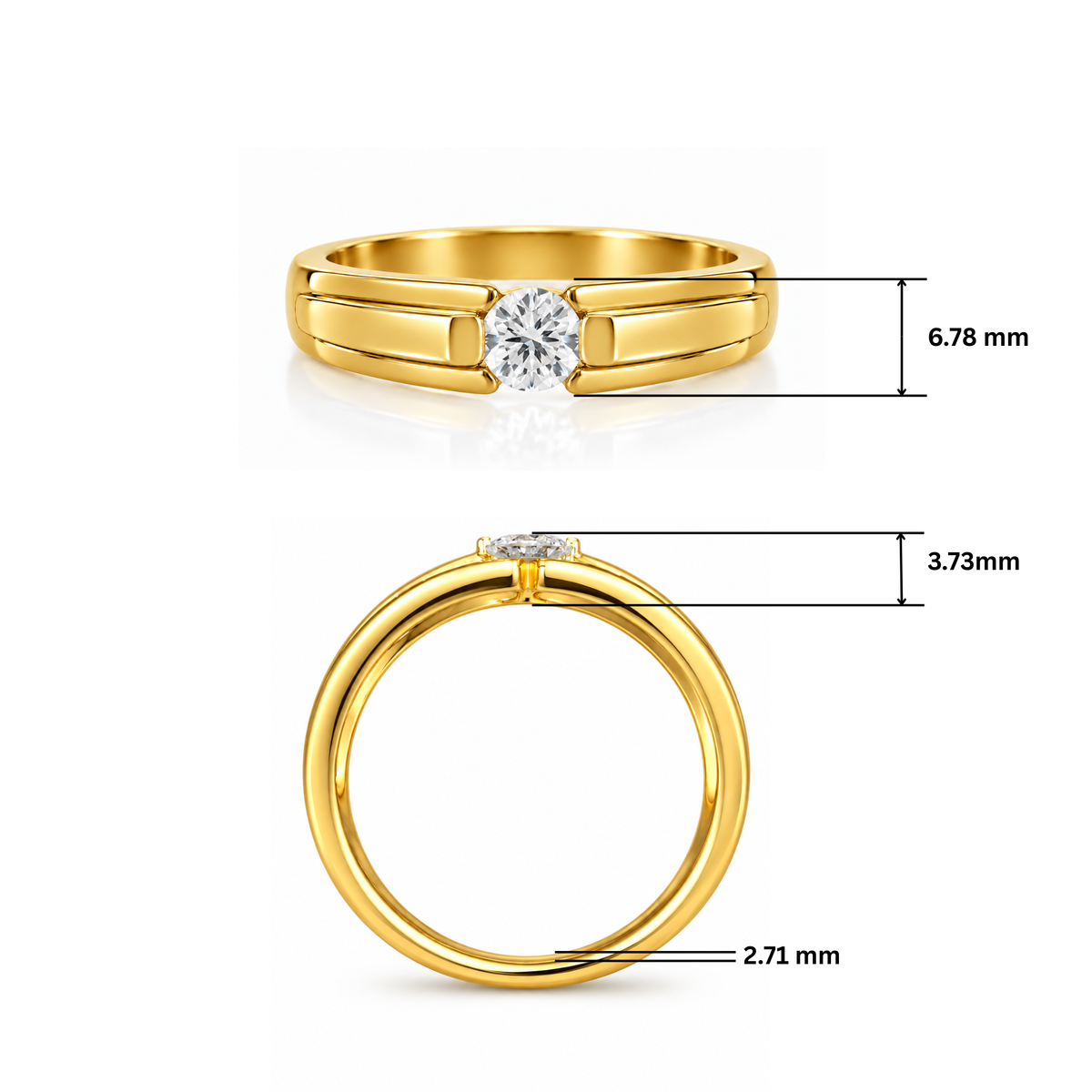 Orbit Groove Lab Grown Diamond Ring