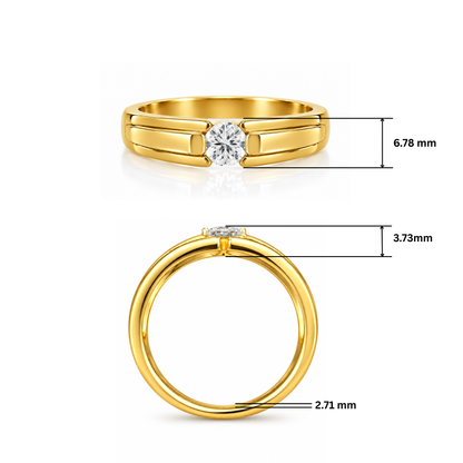 Orbit Groove Lab Grown Diamond Ring