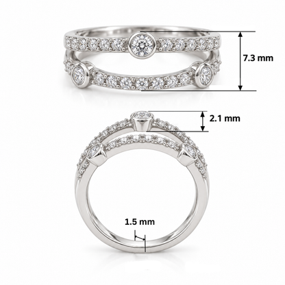 Solenne Twin Spark Lab Grown Diamond Ring