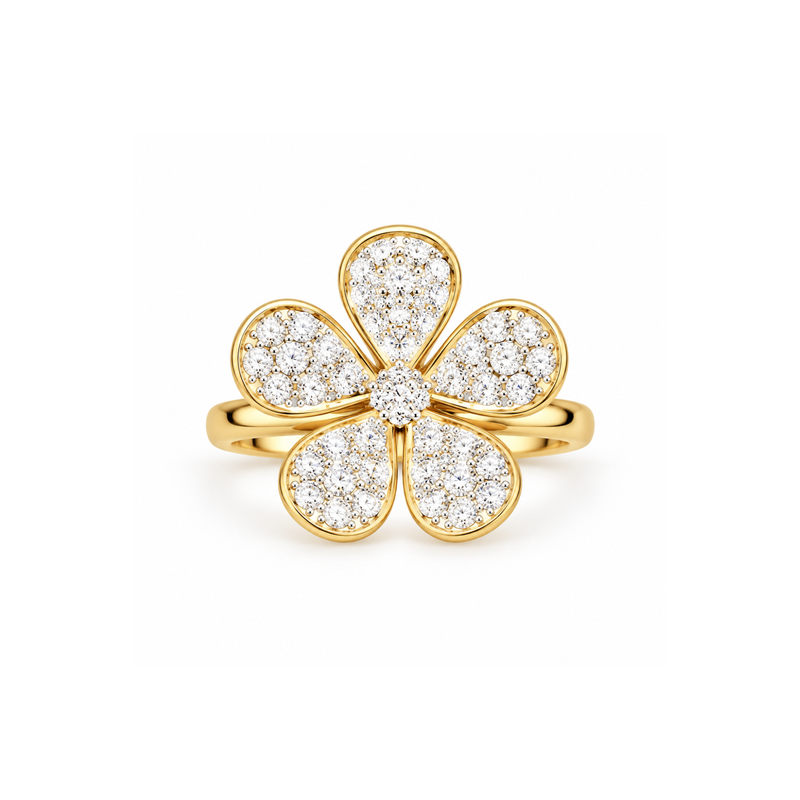 Golden Flora Lab Grown Diamond Ring