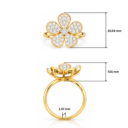 Golden Flora Lab Grown Diamond Ring