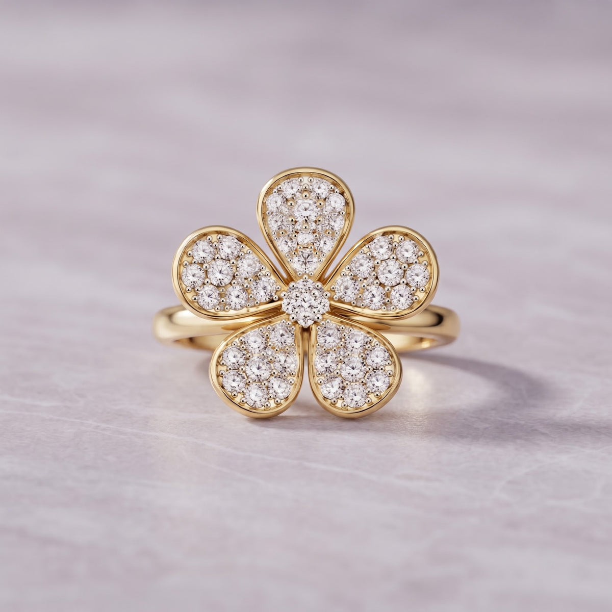Golden Flora Lab Grown Diamond Ring