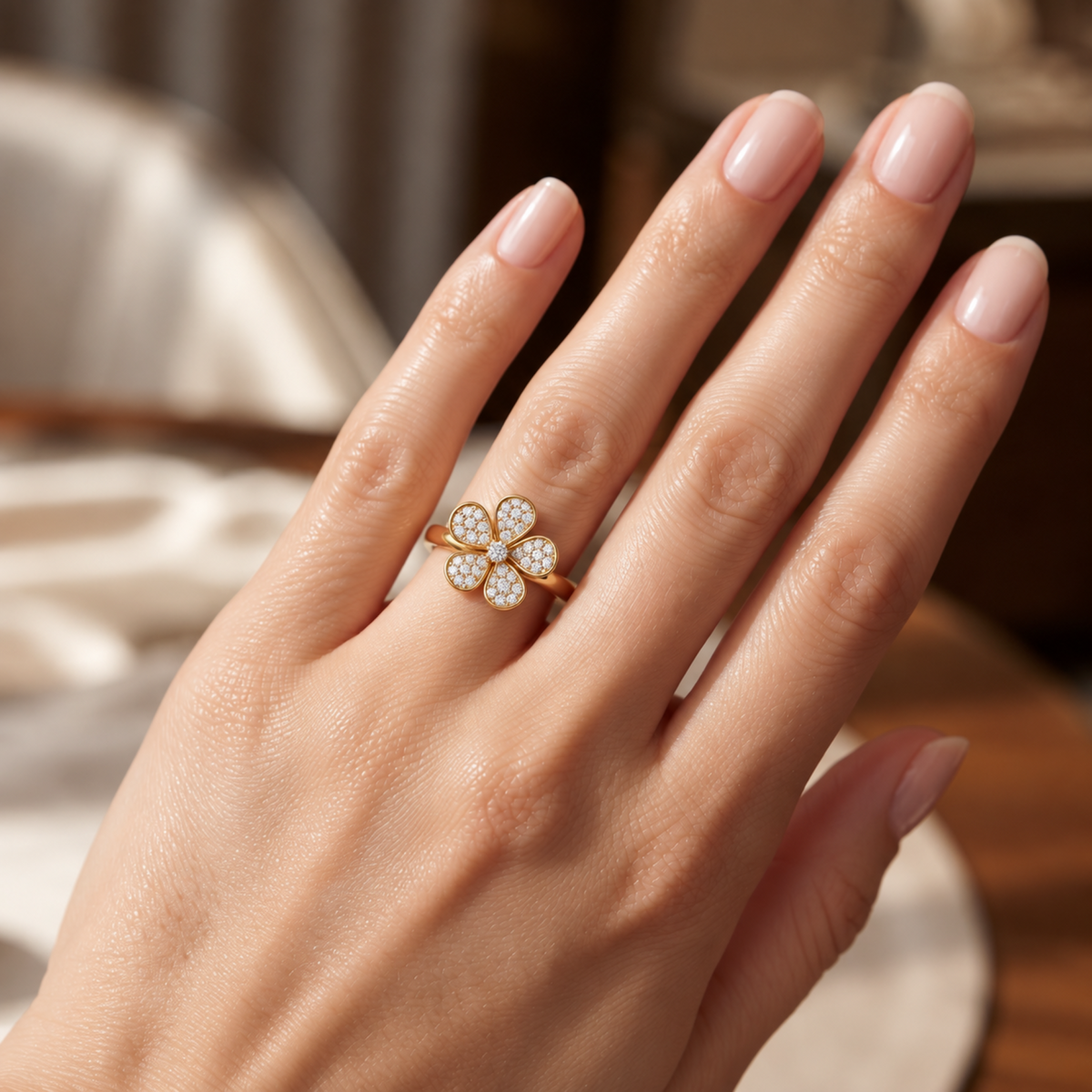 Golden Flora Lab Grown Diamond Ring