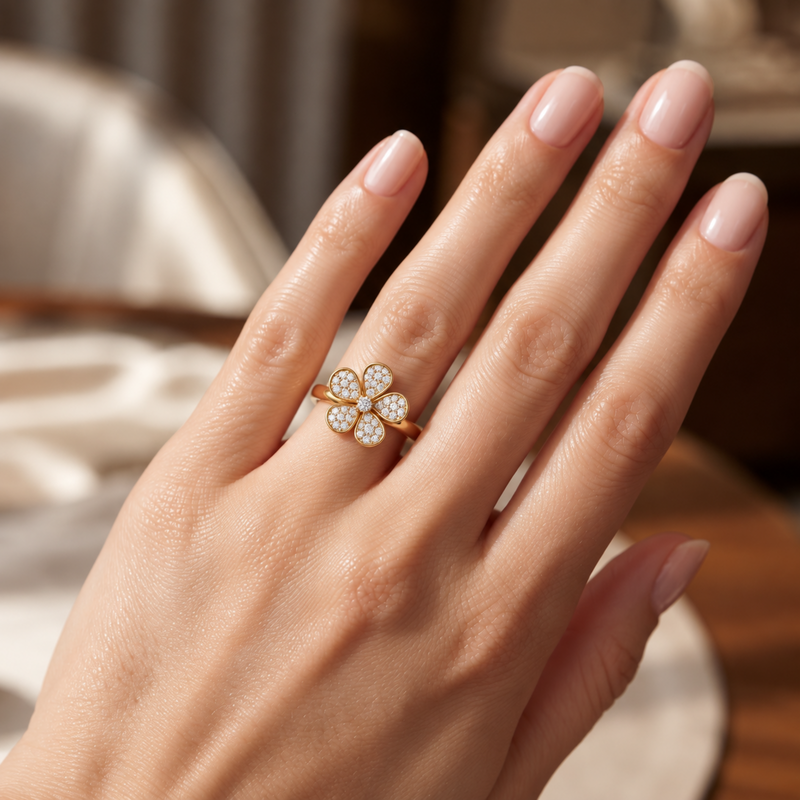 Golden Flora Lab Grown Diamond Ring