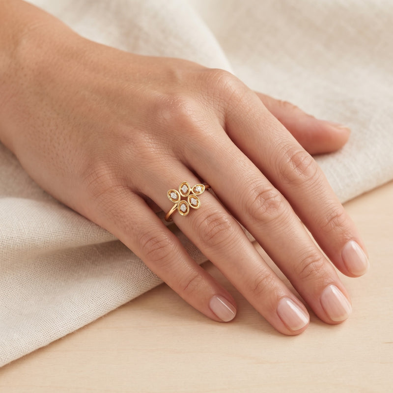 Geode Floret Lab Grown Diamond Ring
