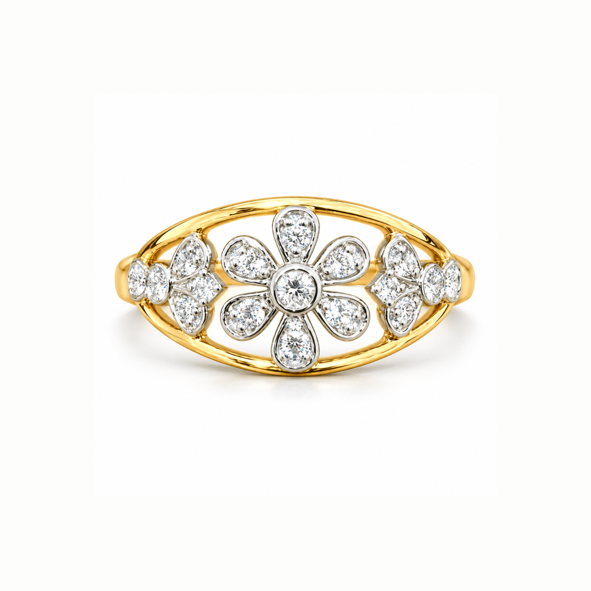 Floral Medallion Lab Grown Diamond Ring