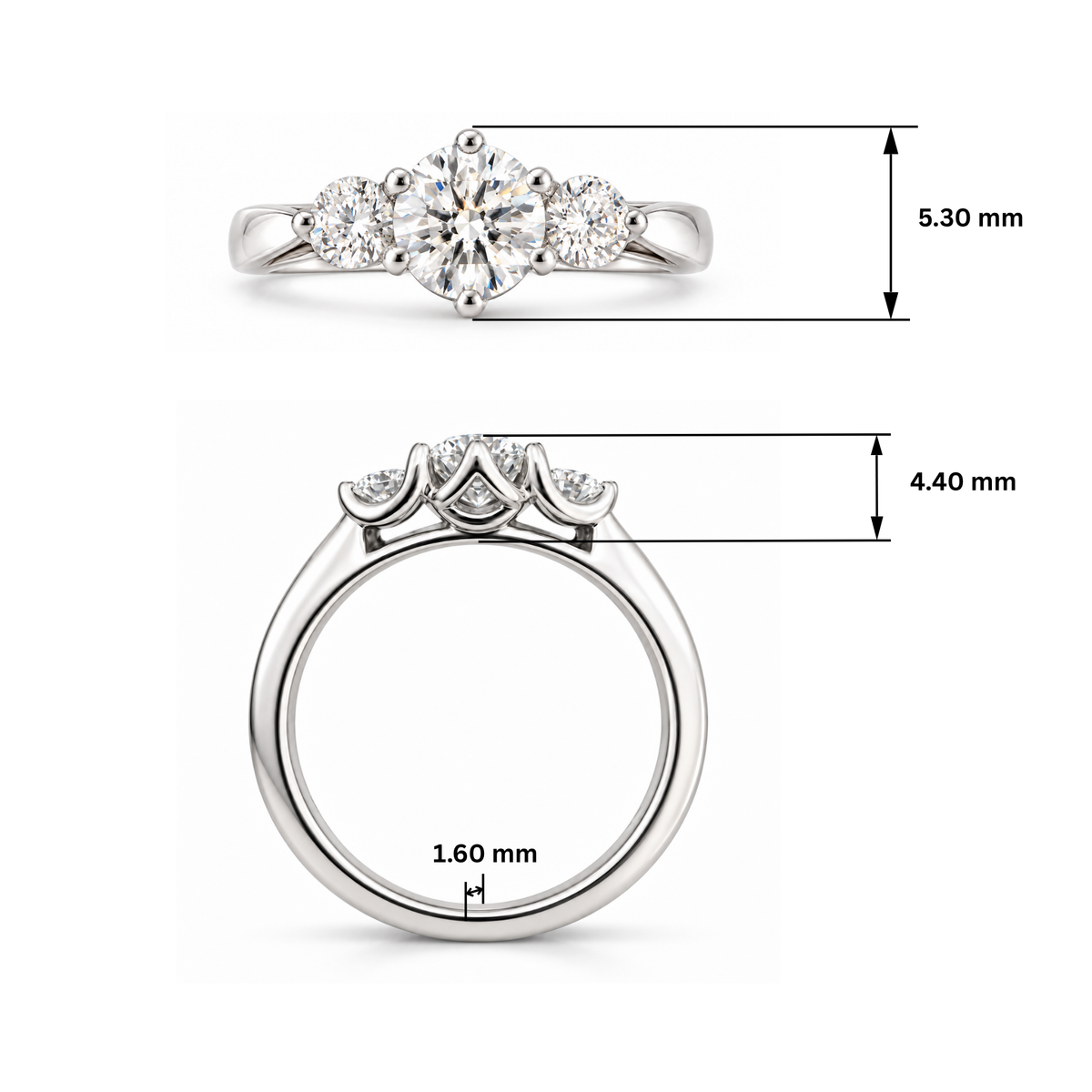 Tri-Meridian Lab Grown Diamond Ring